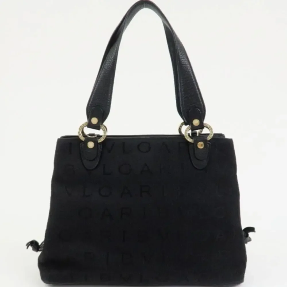 💎✨Beautiful✨💎Authentic BVLGARI Logo Mania Canvas Leather 2Way Bag Shoulder Bag